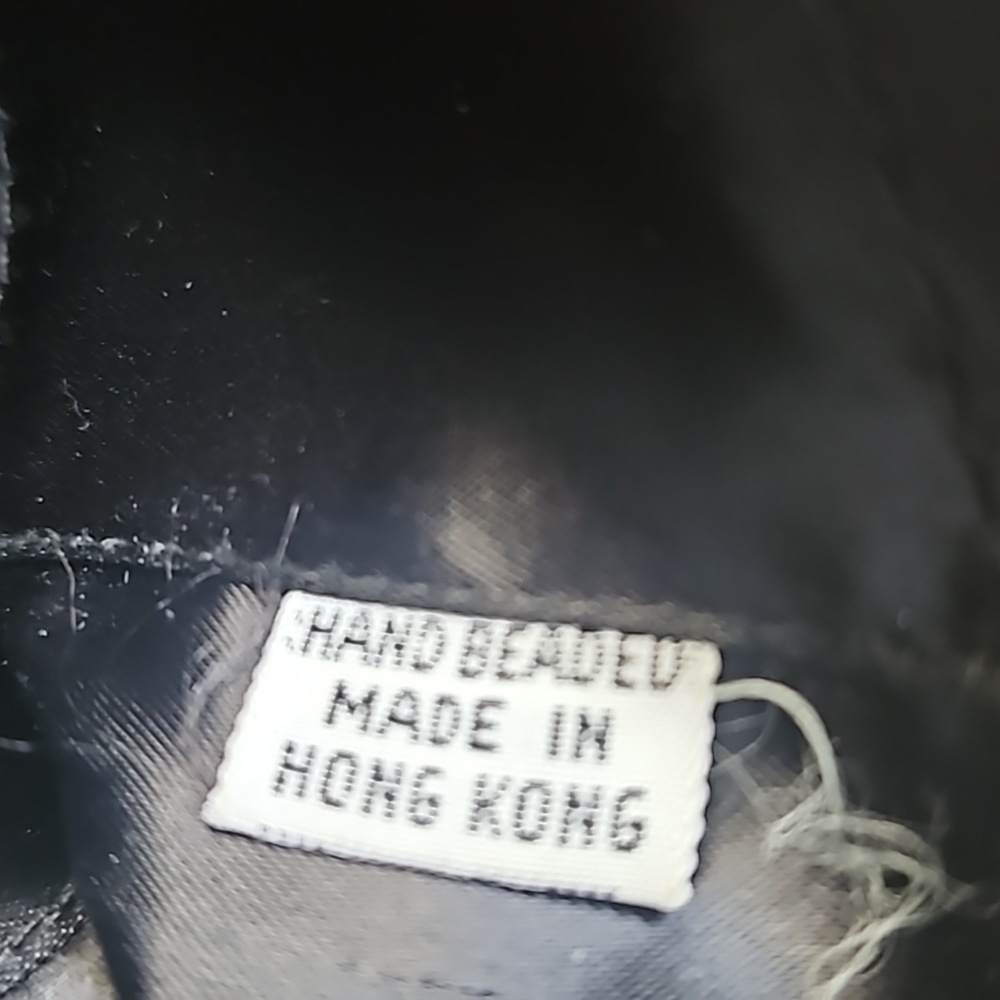 Vintage Hand Beaded Seashell Pattern Evening Bag … - image 8